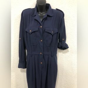 Vintage Navy Blue Jumpsuit